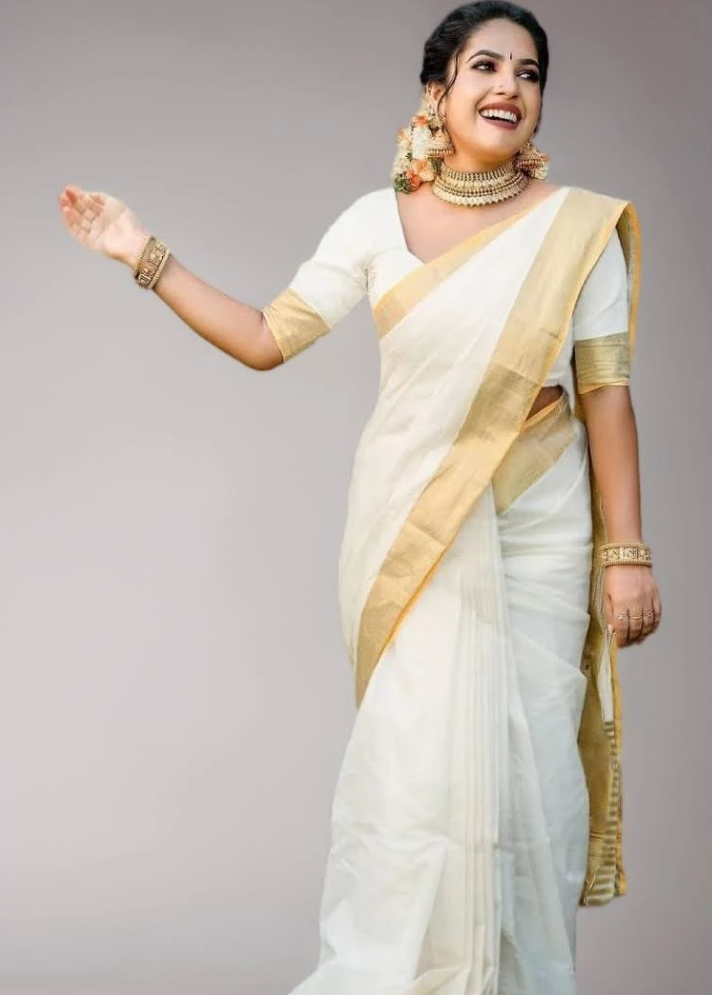 SUPERLAXMI Women's Trendy Cotton Silk Saree